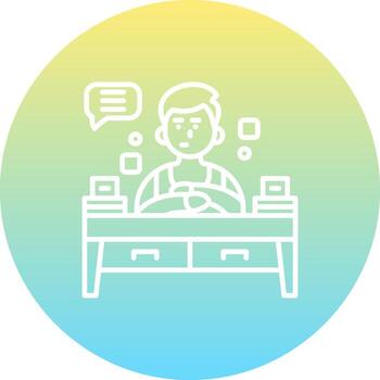 Avoiding Concise Digital Art Symbol vector