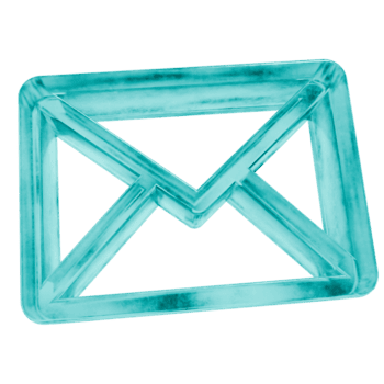 3d Briefumschlag Gliederung Formen im gefrostet Blau Eis Glas Stil, isoliert auf ein transparent Hintergrund. Glasmorphismus Symbole und 3d Elemente zum modern Grafik Design. png