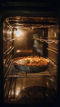 Pie Baking Inside of an Oven photo