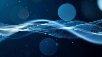 Abstract Blue Wave Background Animation at Night video