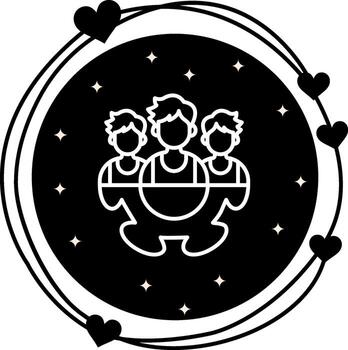 Teamwork Stylish Visual Interface Mark vector