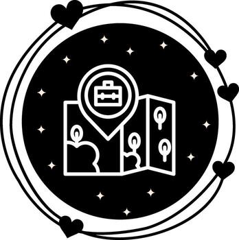 Location Briefcase Minimal Modern Graphic Object vector