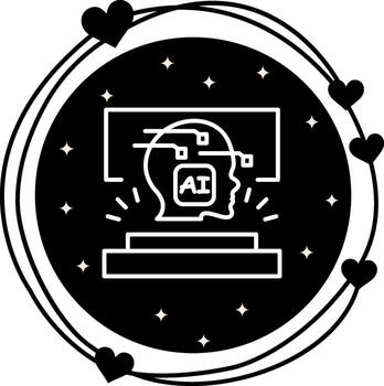 AI Simulation Clean Digital Graphic Layout vector