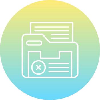 Folder Rejected Custom User Interface Layout vector