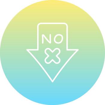 No Down Arrow Innovative User Interface Shape vector