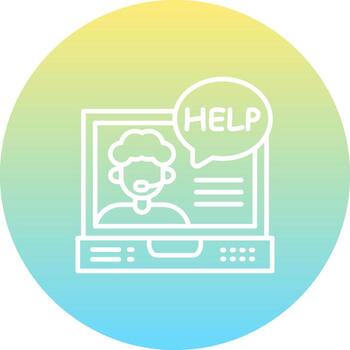 Online Help Innovative User Interface Shape vector