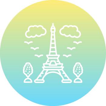 Eiffel Tower Clear Minimal Graphic Design vector