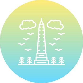 Obelisk Unique Web Design Symbol vector