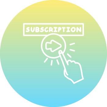Subscription Button Click Distinctive Branding Visual Symbol vector