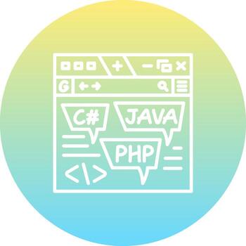 Coding Language Balanced Digital Design Shape vector