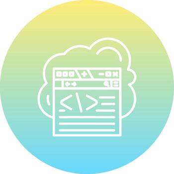 Cloud Coding Fluid Abstract Shape vector