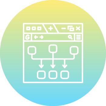 Flow Diagram Streamlined Visual Branding Symbol vector