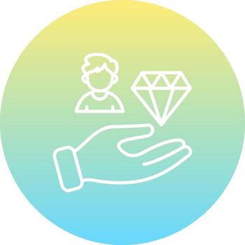 Customer Value Abstract Digital Art Object vector