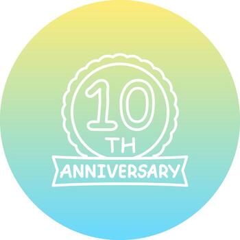 10th Anniversary Elegant Branding Design Feature vector