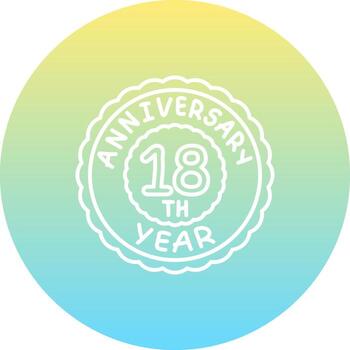 18th Anniversary Sharp Creative Design Object vector