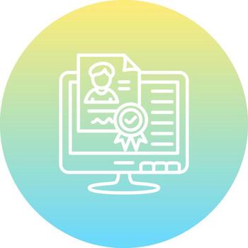 Digital Certificate Elegant User Experience Element vector