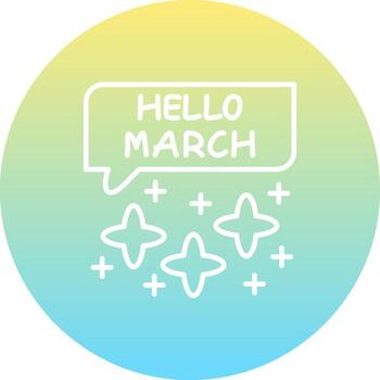 March Abstract Digital Art Object vector