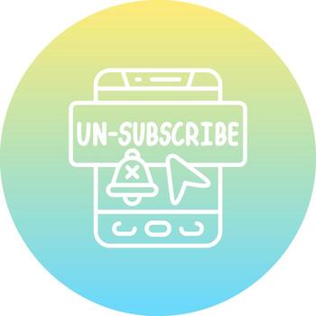 Unsubscribe Optimized User Experience Asset vector