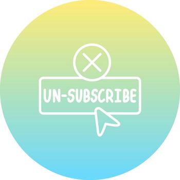 Unsubscribe Core Digital Graphic Element vector