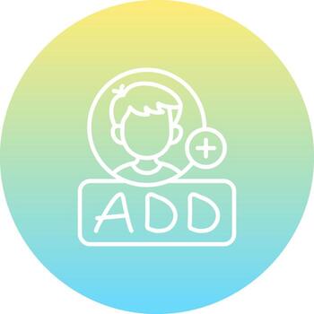 Add Friend Dynamic Digital Graphic Illustration vector