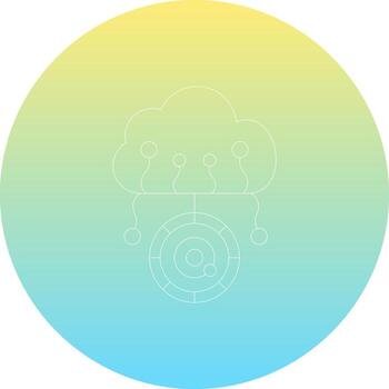 nube informática adaptado digital gráfico diseño vector