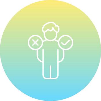 Decision Making Unique Flat Shape vector