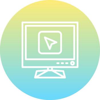 televisión navegación flecha equilibrado plano diseño característica vector