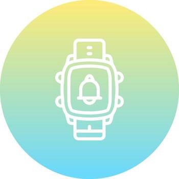 Smart Watch Alarm Stylish Mobile App Feature vector