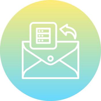 correo electrónico base de datos negrita digital Arte símbolo vector