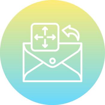 Email Move Concise Flat Graphic Form vector