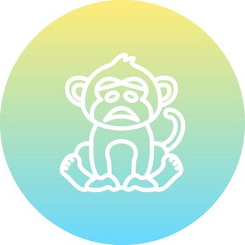Sick Monkey Sharp Digital Graphic Layout vector