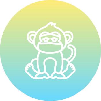 Ninja Monkey Concise Modern Design Sketch vector
