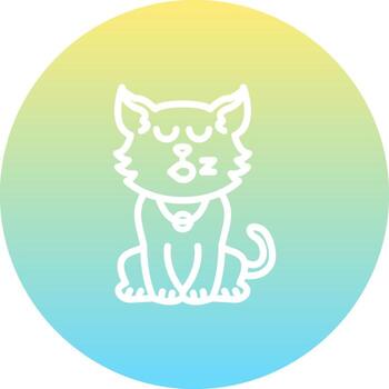 Sleeping Cat Streamlined Visual Branding Symbol vector