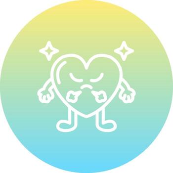 Steaming Heart Balanced User Interface Element vector