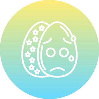 Easter Anxious Sweat Egg Consistent UI Element vector