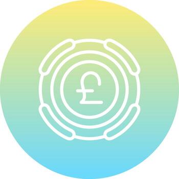 Pound Elegant Visual Design Object vector