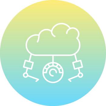 Cloud Load Testing Modern Flat Graphic Symbol vector