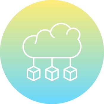 Cloud Microservices Custom Digital Art Design vector