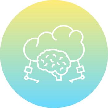 Cloud Machine Learning Consistent Modern Design Symbol vector