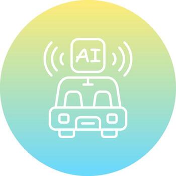 Autonomous Vehicle Balanced Digital Design Shape vector