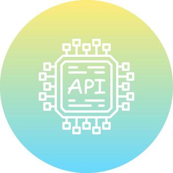 AI API Clear Minimal Graphic Design vector