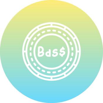 Barbados Coin Sharp Creative Design Object vector