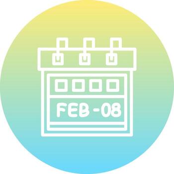 Eighth February Optimized Mobile Graphic Element vector