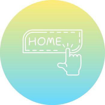 Home Finger Tap Button Scalable Graphic Design Asset vector