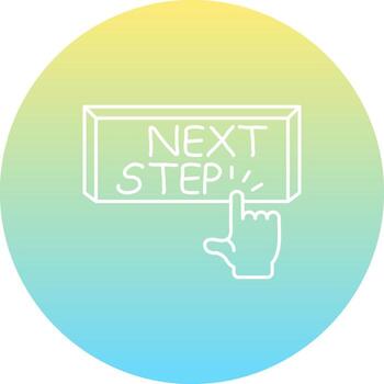 Next Step Finger Tap Button Balanced Digital Design Shape vector