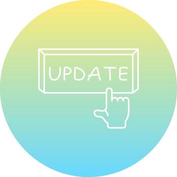 actualizar dedo grifo botón fluido móvil ui diseño vector