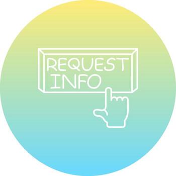 Request Info Finger Tap Button Advanced User Experience Design vector