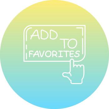 añadir a favoritos dedo grifo botón adaptado digital gráfico diseño vector