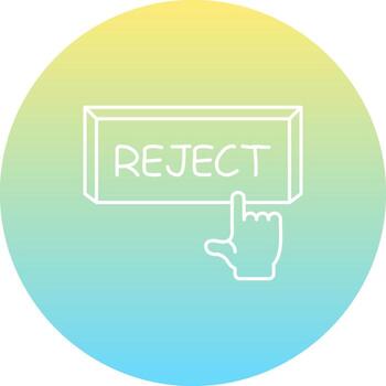 Reject Finger Tap Button Layered Product Design Layout vector