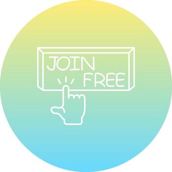 Join Free Finger Tap Button Sharp Creative Design Object vector
